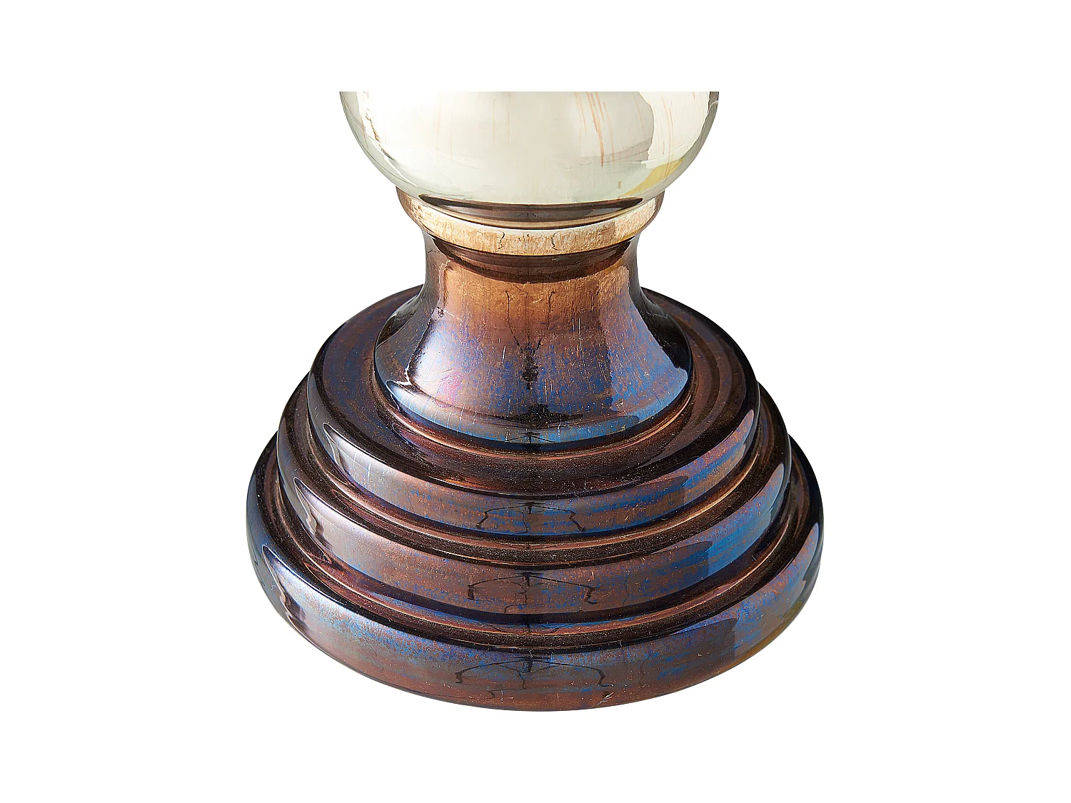 Set van 2 kaarshouders IMARTI Glas 40 cm Goud