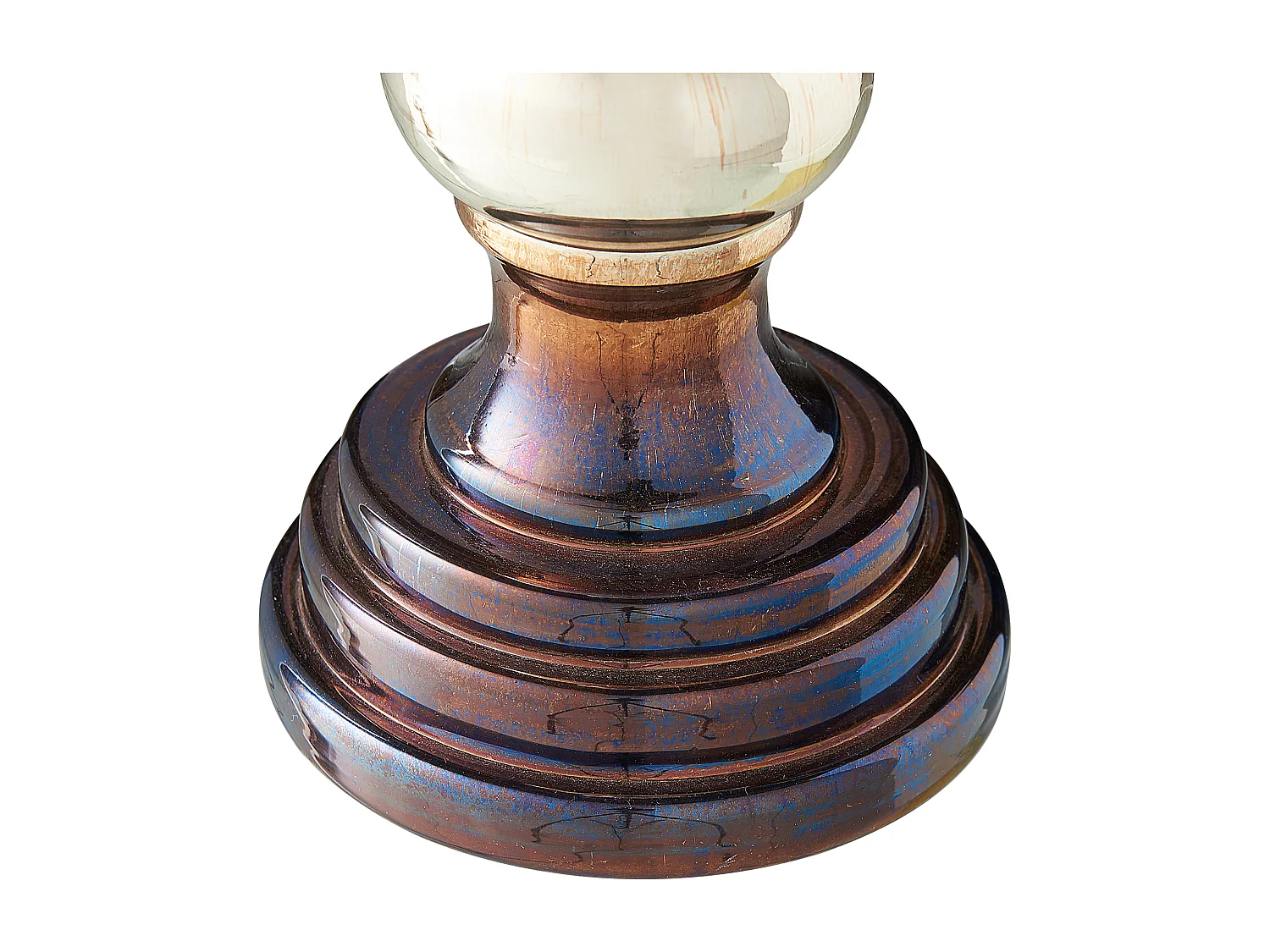 Lot de 2 bougeoirs IMARTI Verre 40 cm Doré
