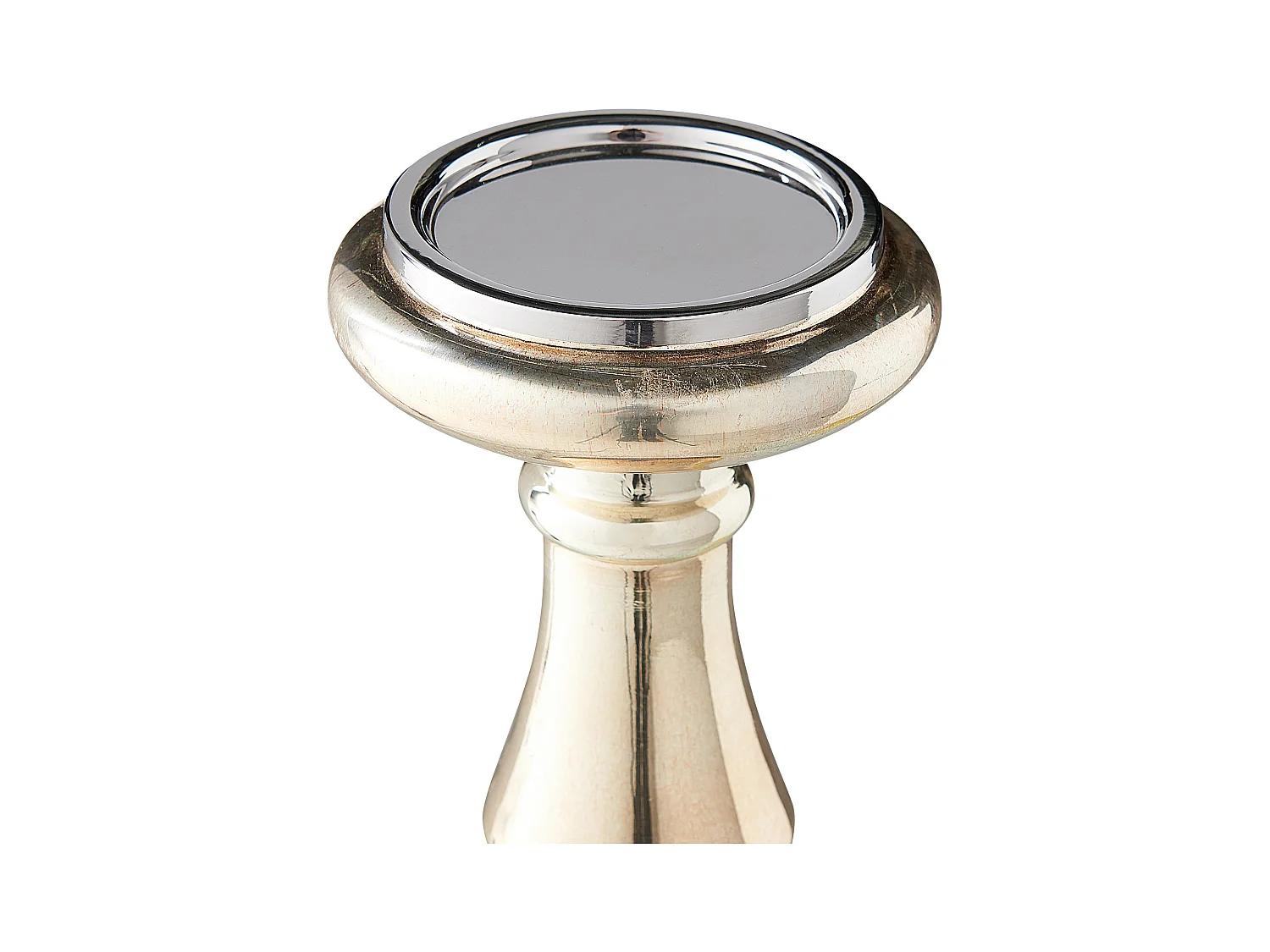 Kerzenständer Kerzenhalter 2er Set Glas gold Farbverlauf Metallic-Effekt 31 cm