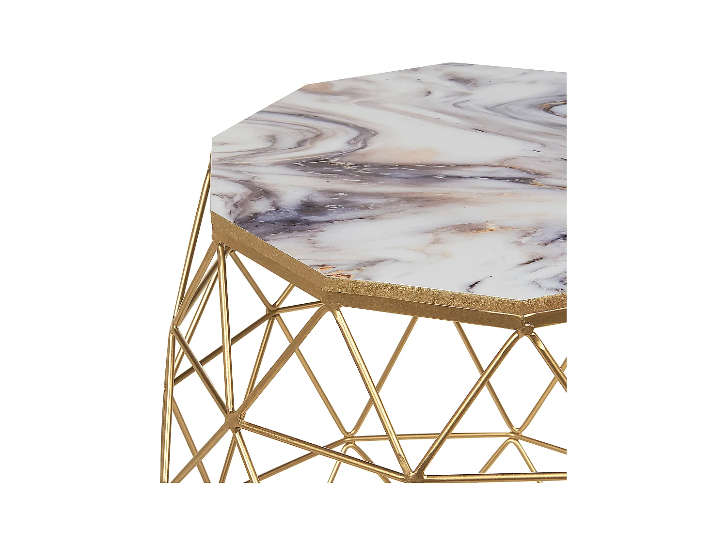 Stolik pomocniczy HALSEY Złoty