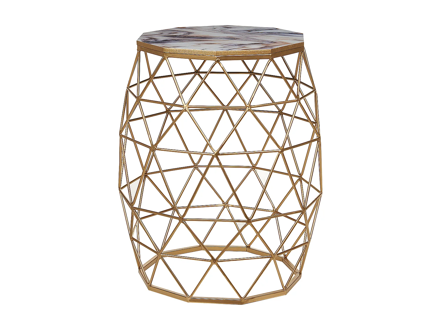 Tavolino effetto marmo e oro 34 cm HALSEY