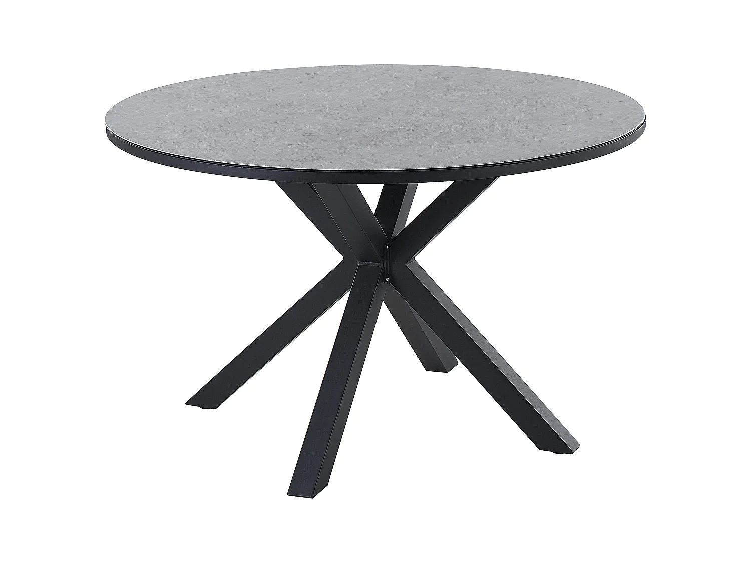 Table de salle à manger de jardin MALETTO 120 cm 120 cm Verre Gris
