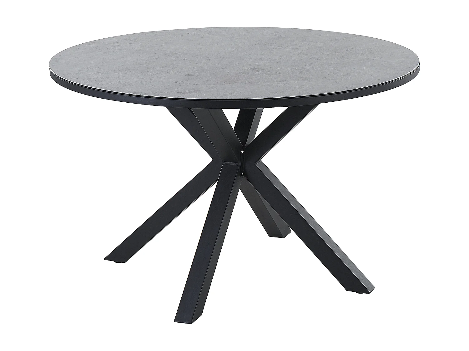 Table de salle à manger de jardin MALETTO 120 cm 120 cm Verre Gris