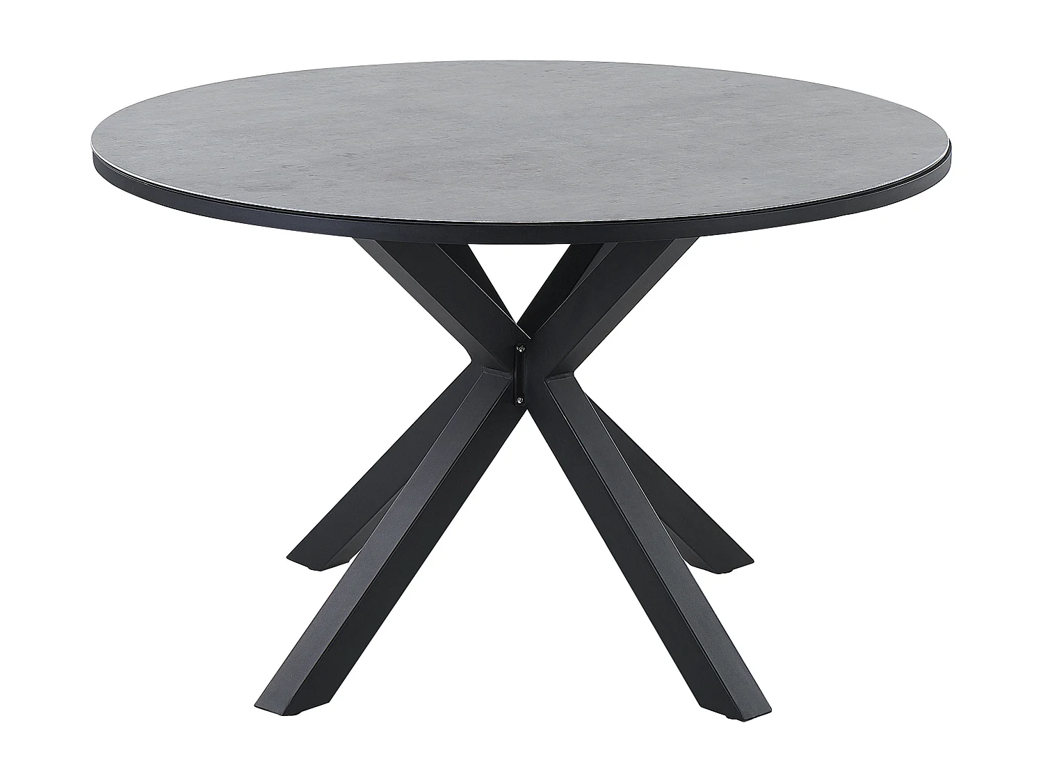 Table de salle à manger de jardin MALETTO 120 cm 120 cm Verre Gris