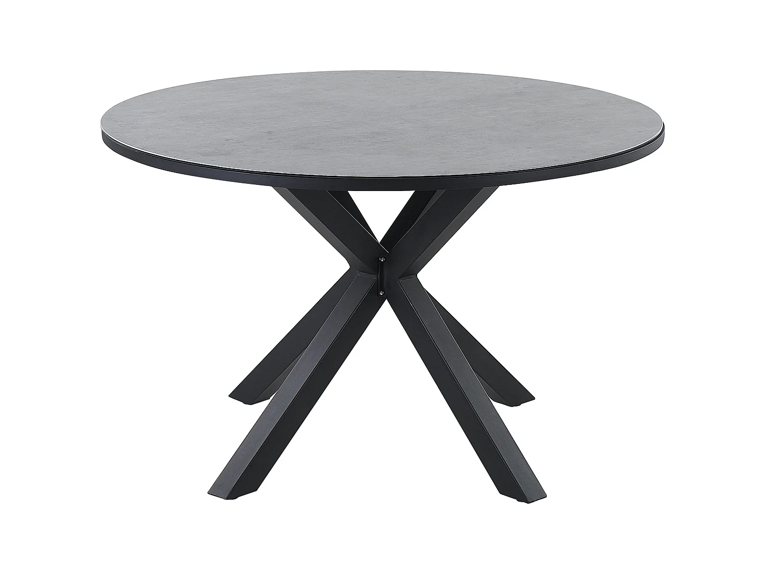 Table de salle à manger de jardin MALETTO 120 cm 120 cm Verre Gris