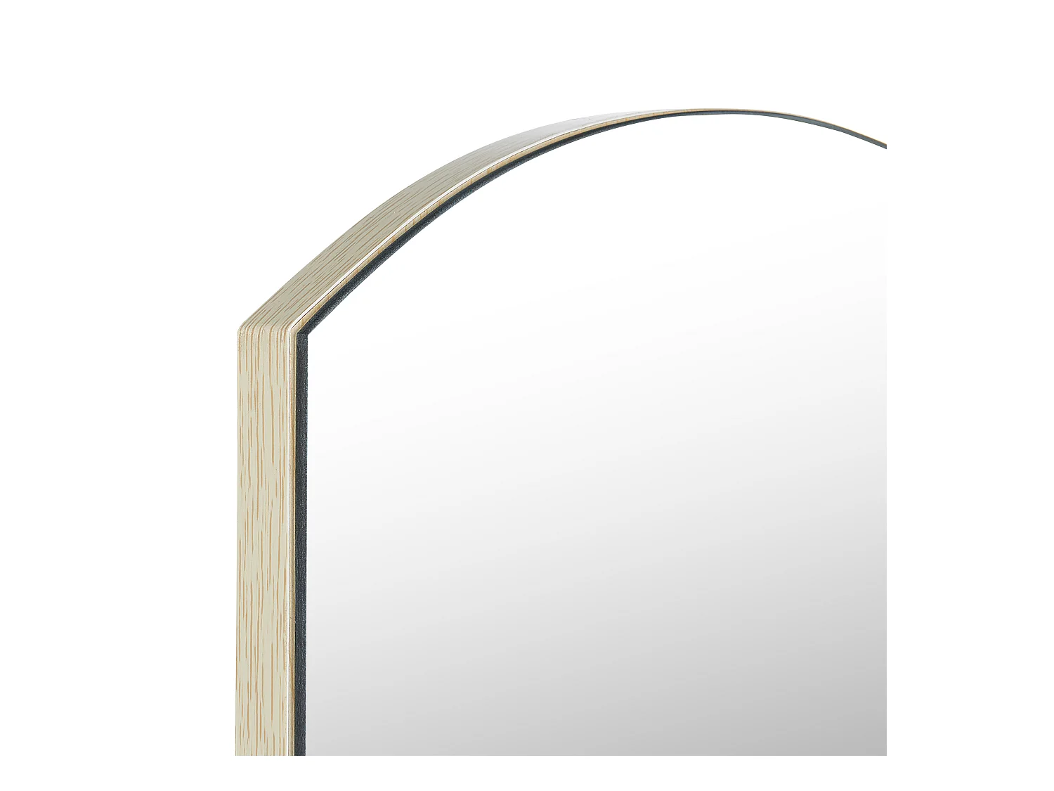 Miroir sur pied avec étagère CHERBOURG 150 cm Bois de pin Marron clair