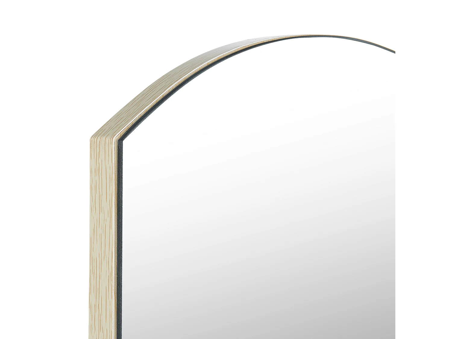 Miroir sur pied avec étagère CHERBOURG 150 cm Bois de pin Marron clair