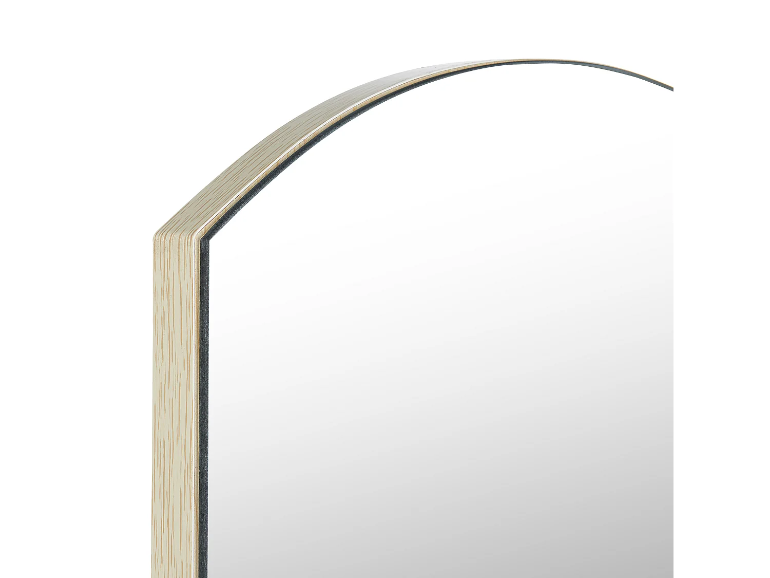 Miroir sur pied avec étagère CHERBOURG 150 cm Bois de pin Marron clair