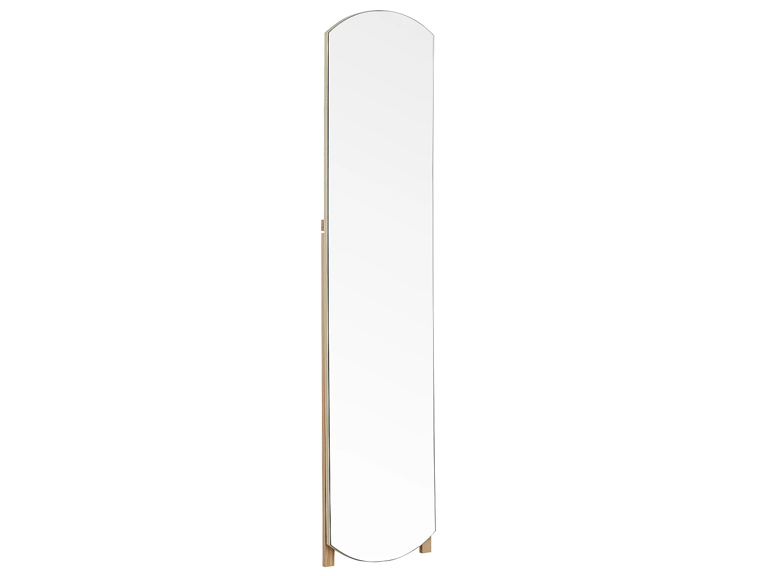 Staande spiegel met schap CHERBOURG 150 cm Hout Lichtbruin