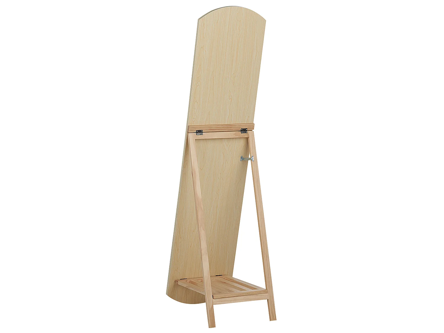 Staande spiegel met schap CHERBOURG 150 cm Hout Lichtbruin