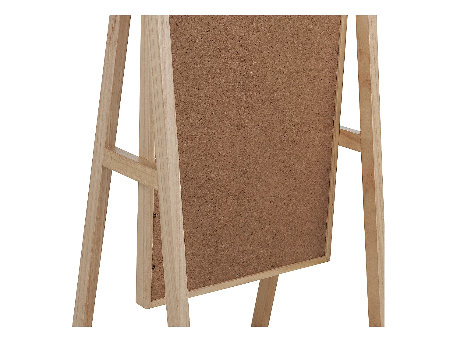 Miroir sur pied avec étagère CHAMBERY 170 cm Bois de paulownia Marron clair