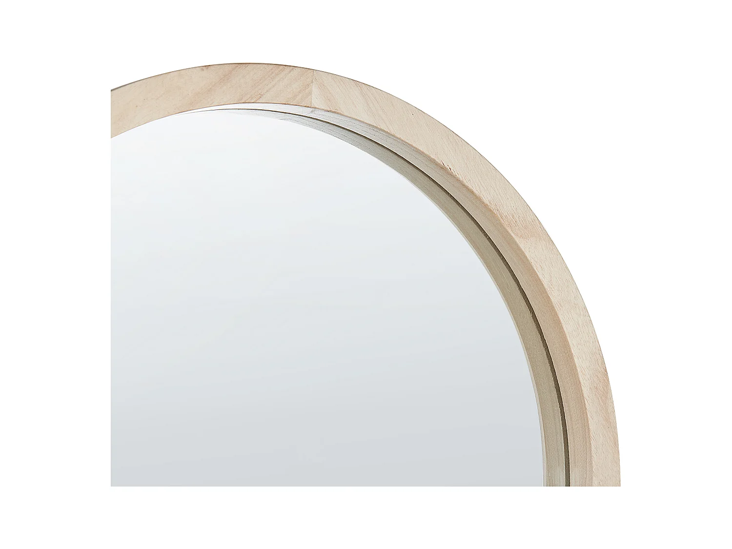 Miroir sur pied avec étagère CHAMBERY 170 cm Bois de paulownia Marron clair