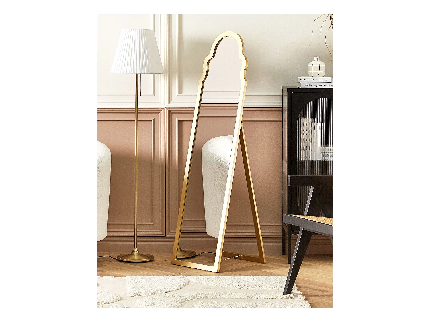 Lustro stojące CHATILLON 150 cm Złoty