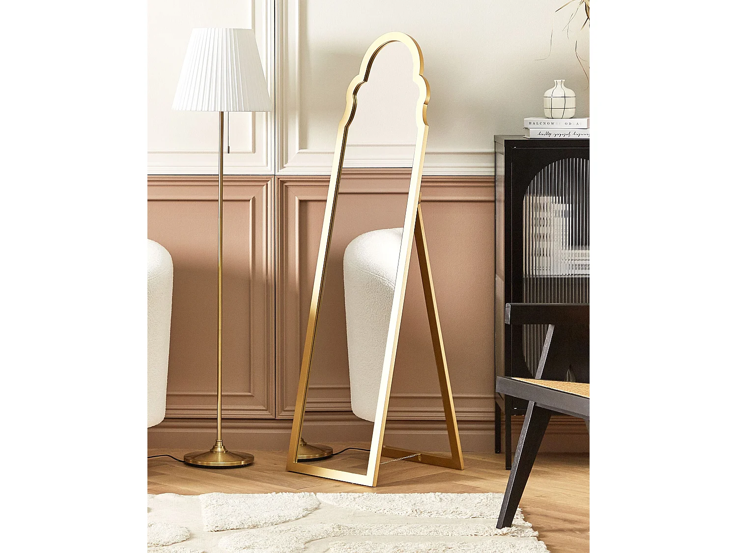 Miroir sur pied CHATILLON 150 cm Doré