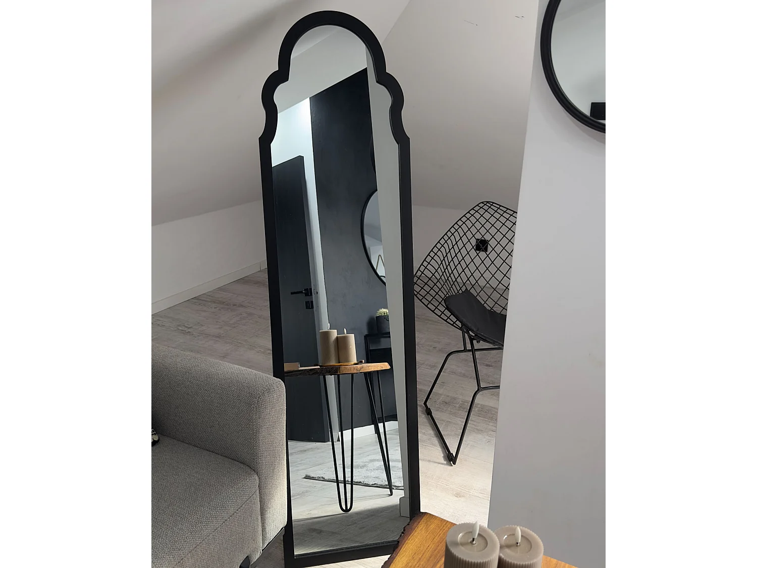 Miroir sur pied CHATILLON 150 cm Noir