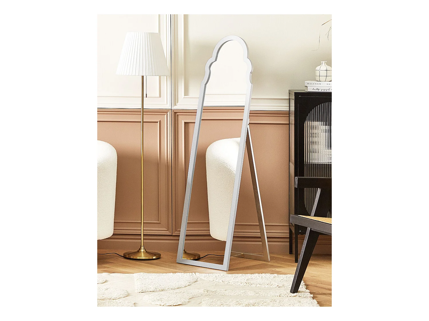 Staande spiegel CHATILLON 150 cm Zilver