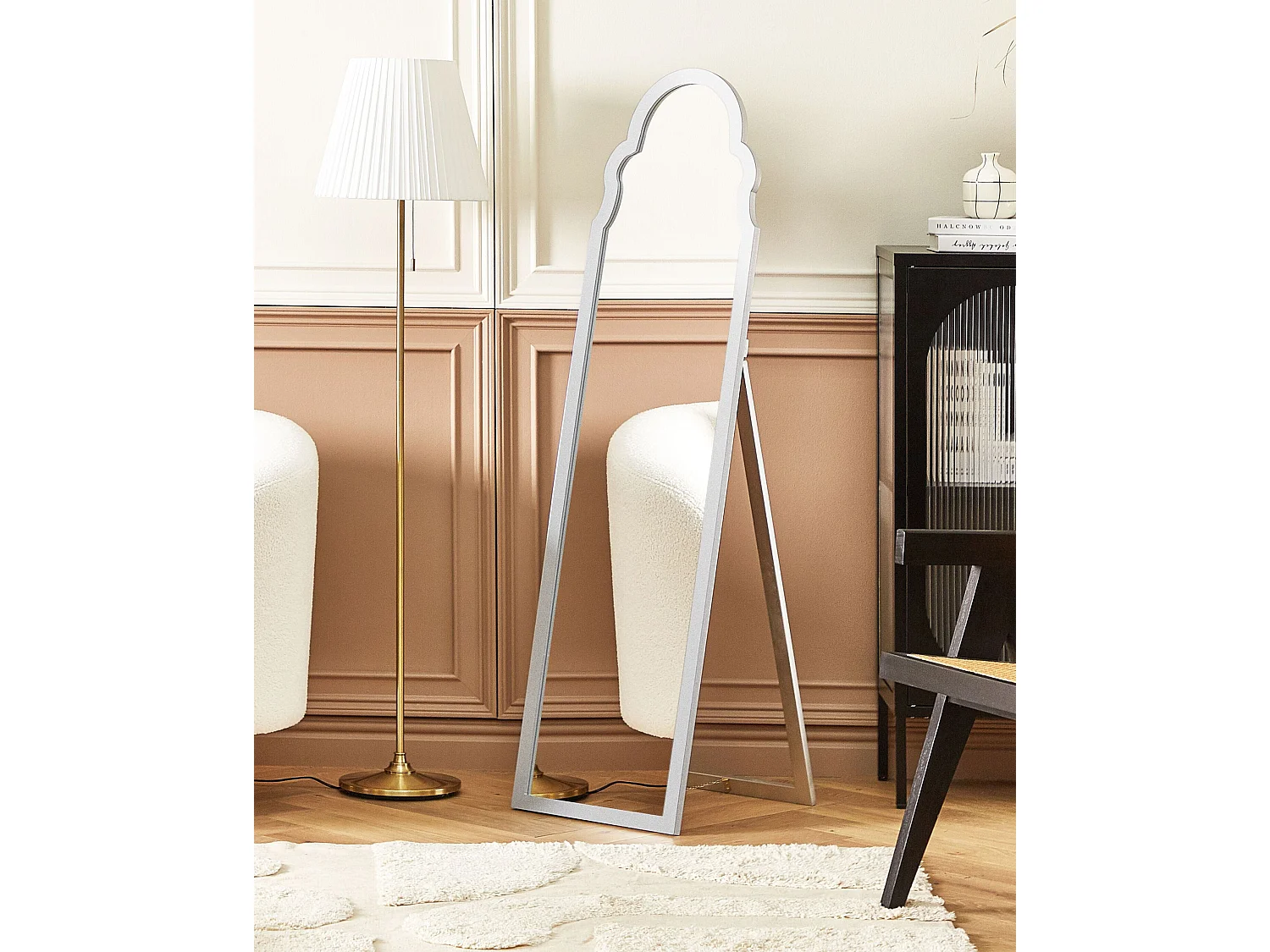 Lustro stojące CHATILLON 150 cm Srebrny