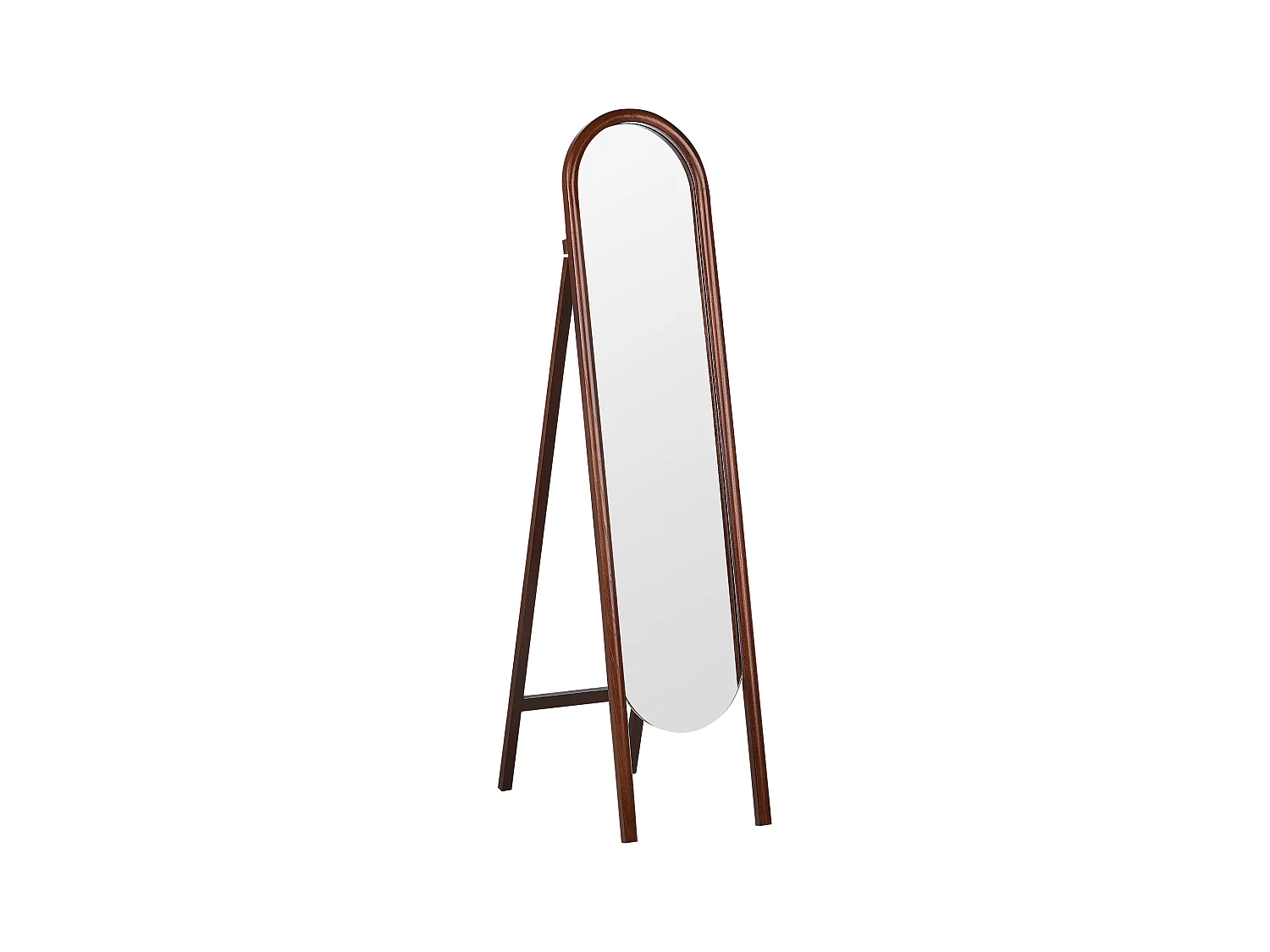 Miroir sur pied CHELLES 150 cm Bois de paulownia Marron foncé