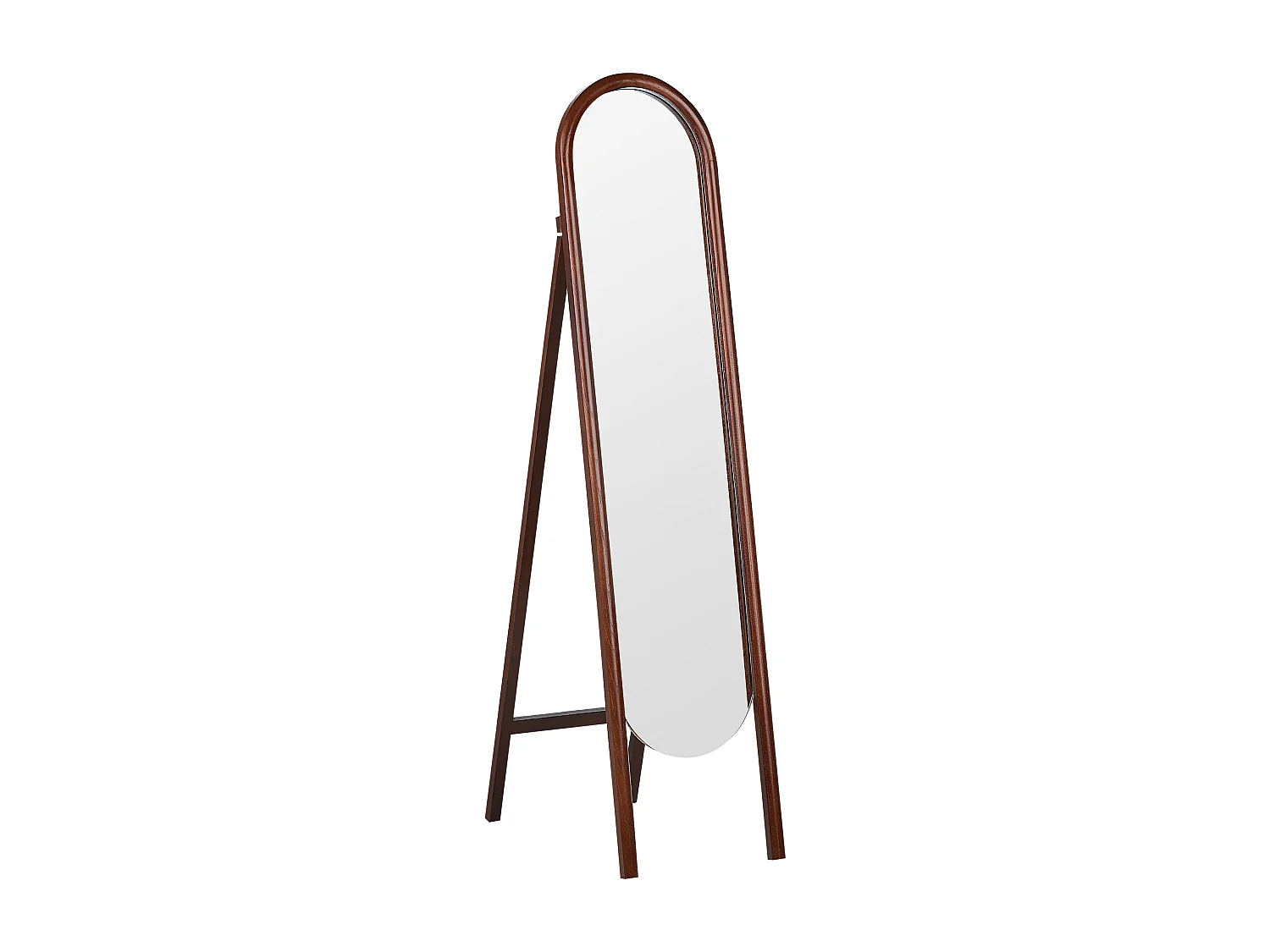 Miroir sur pied CHELLES 150 cm Bois de paulownia Marron foncé
