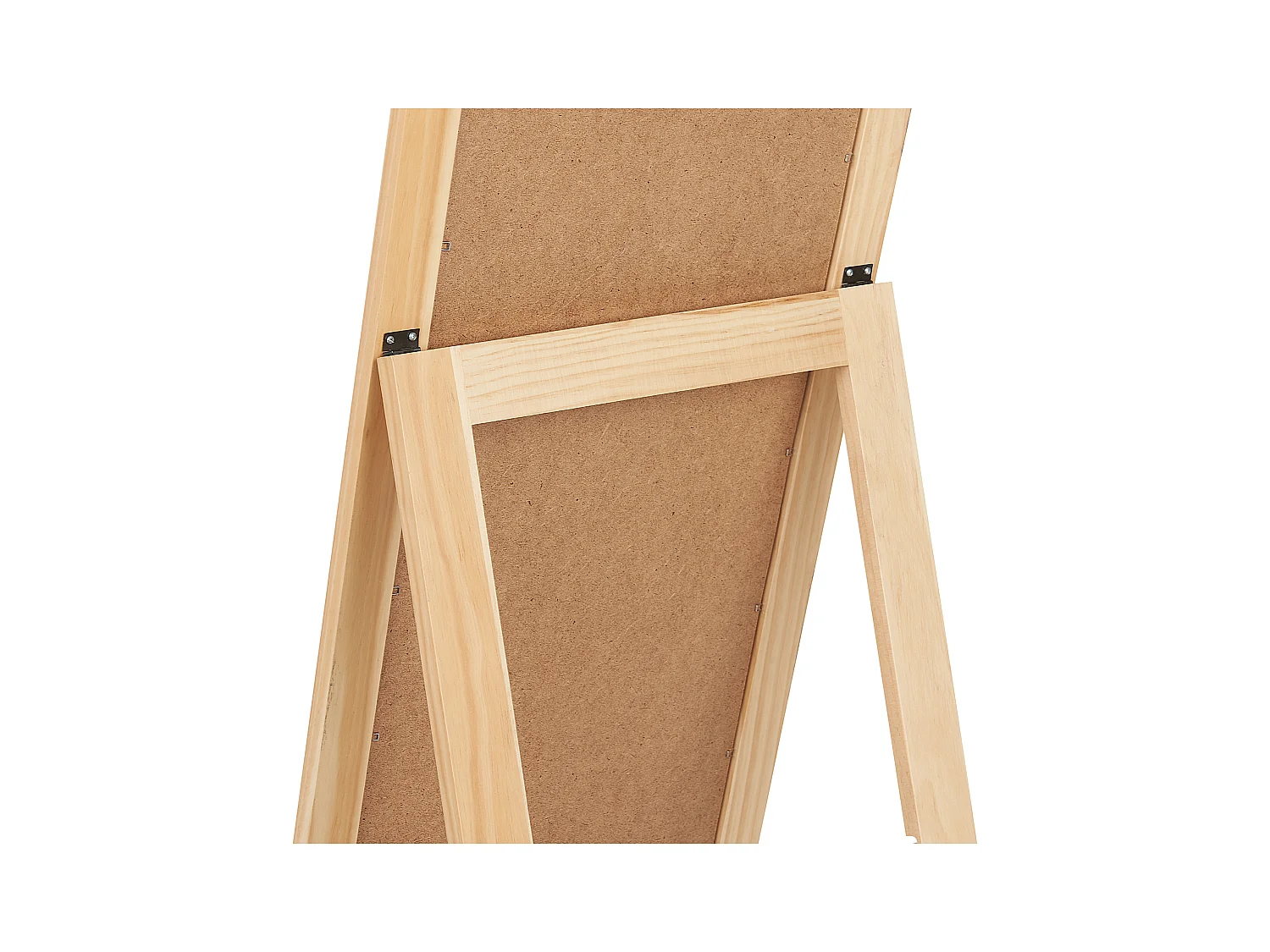 Standspiegel mit Rahmen Regal Holz hellbraun 40x145 cm klappbar Rustikal Luisant