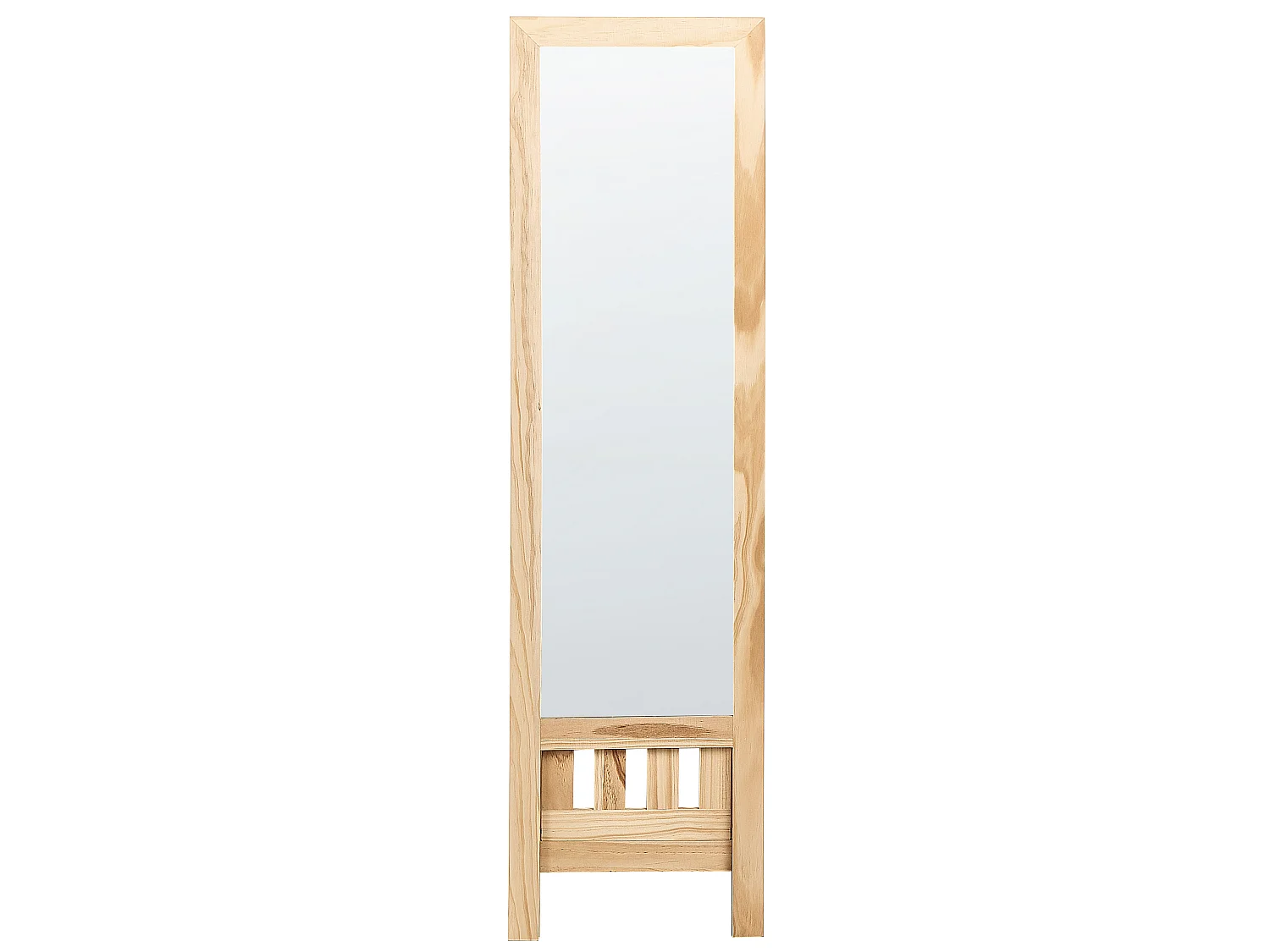 Miroir sur pied avec étagère LUISANT 145 cm Bois Marron clair