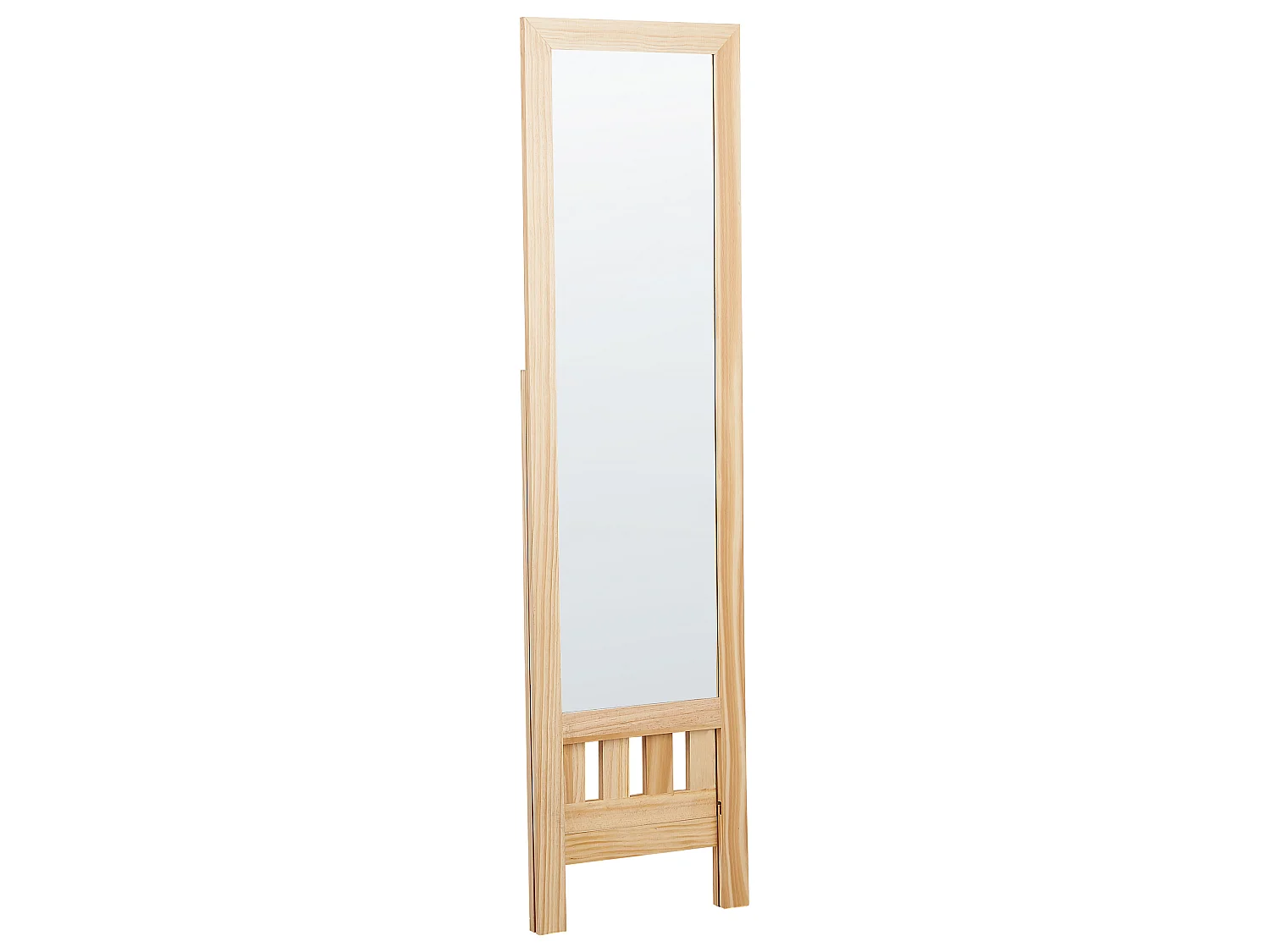 Miroir sur pied avec étagère LUISANT 145 cm Bois Marron clair