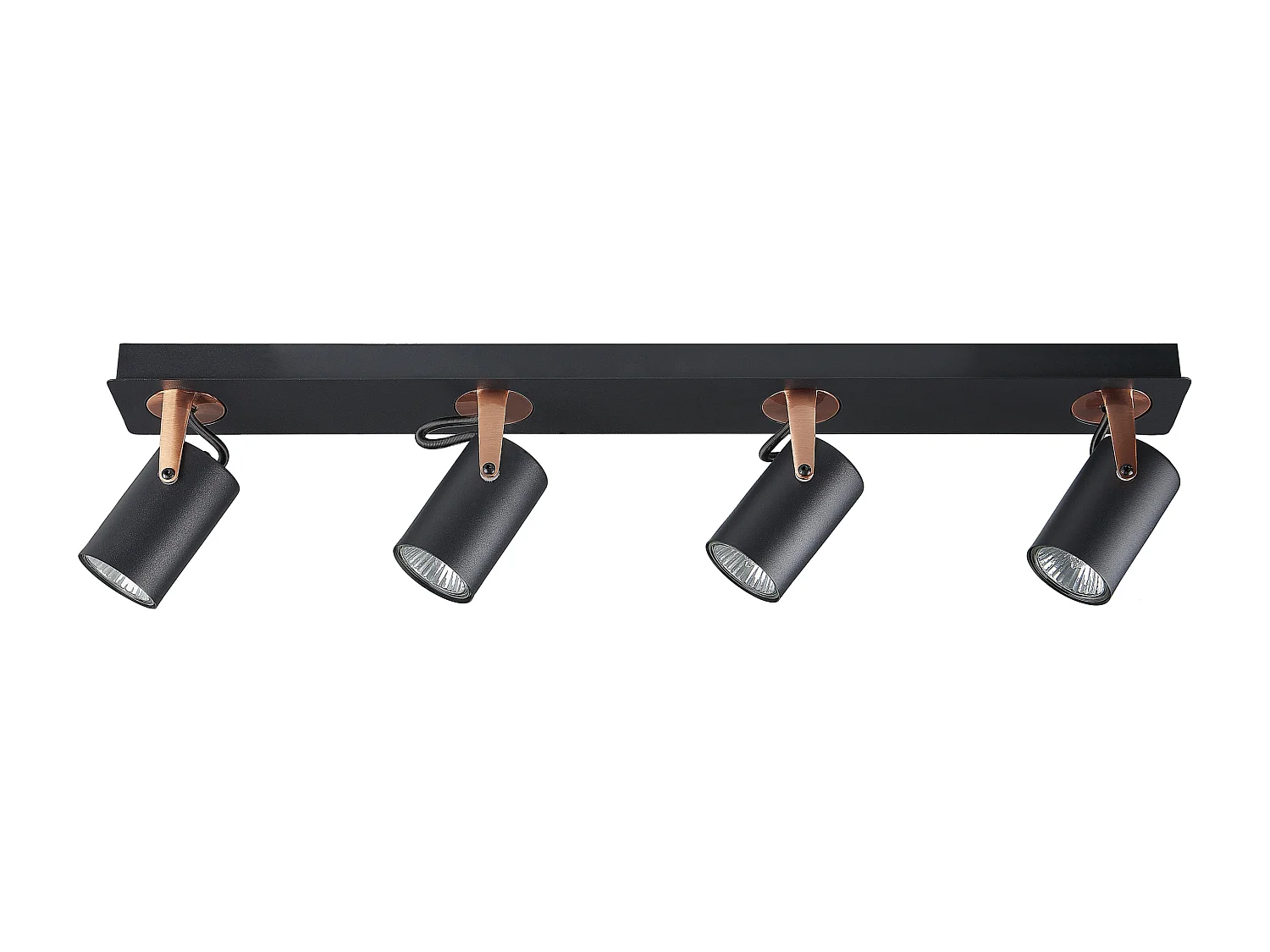 Spot à 4 lumières KLIP Réglable Métal Noir