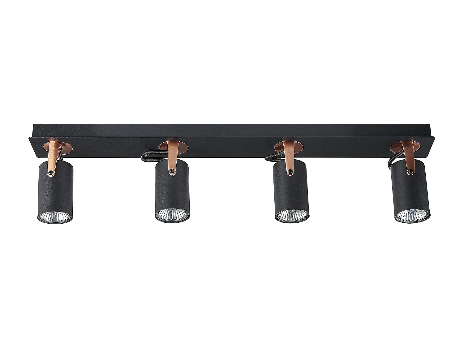 Spot à 4 lumières KLIP Réglable Métal Noir