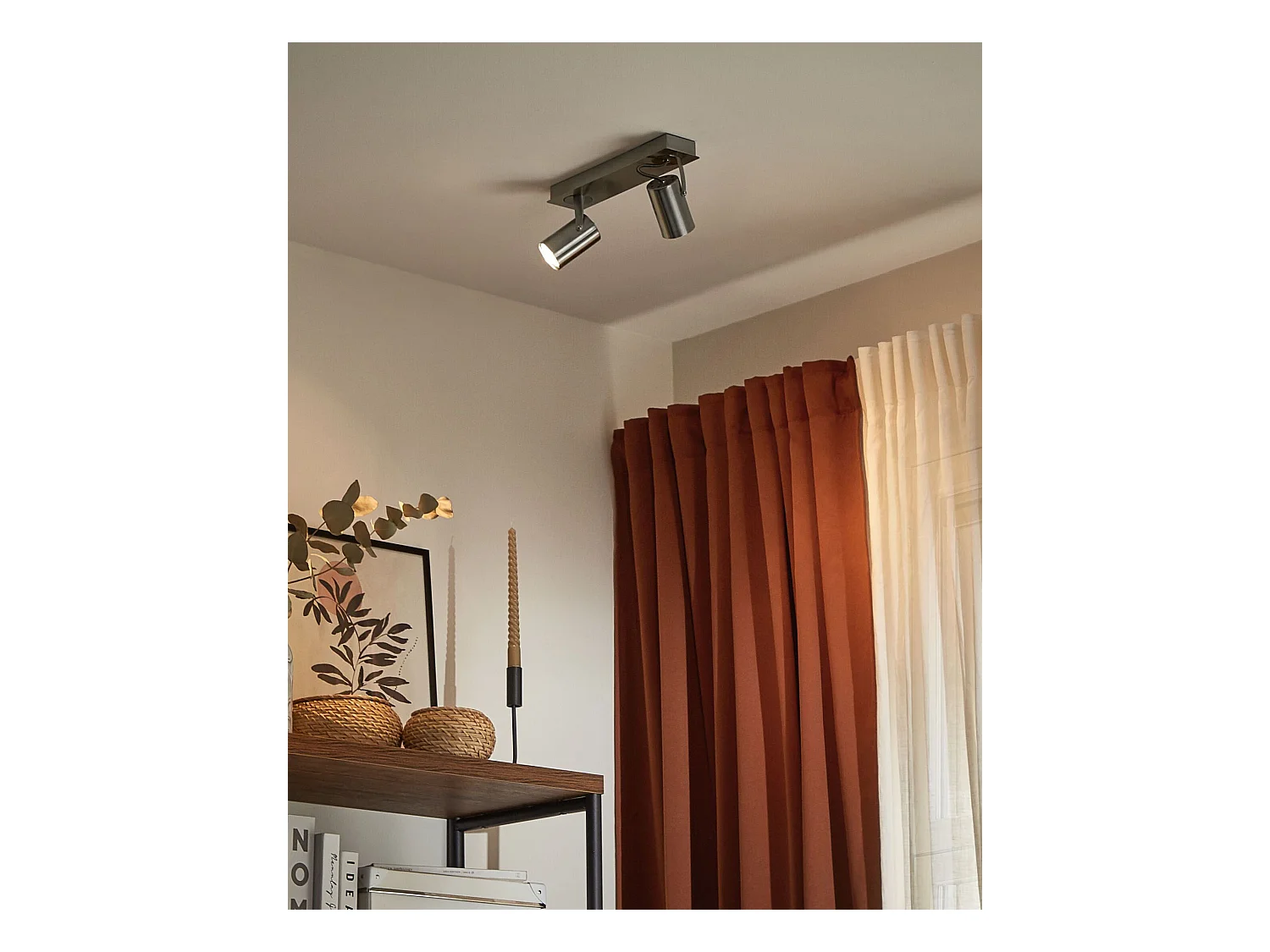 Spot à 2 lumières KLIP Réglable Métal Argenté