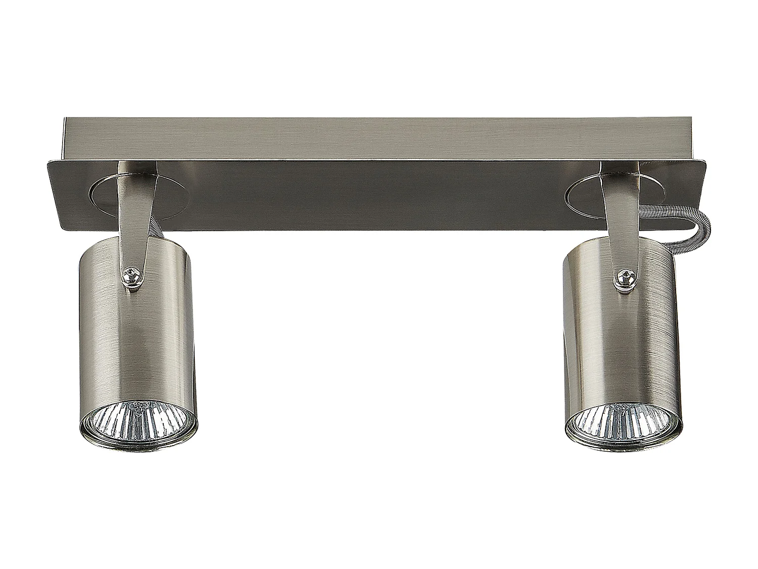 Candeeiro com 2 focos KLIP Ajustável Metal Prateado