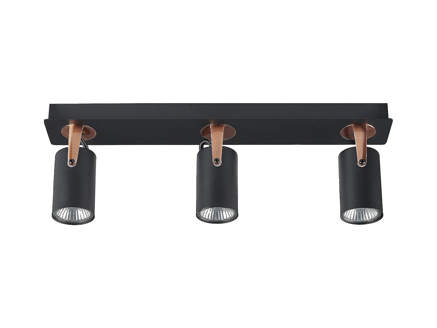 Strahler 3-flammig KLIP verstellbar Metall Schwarz