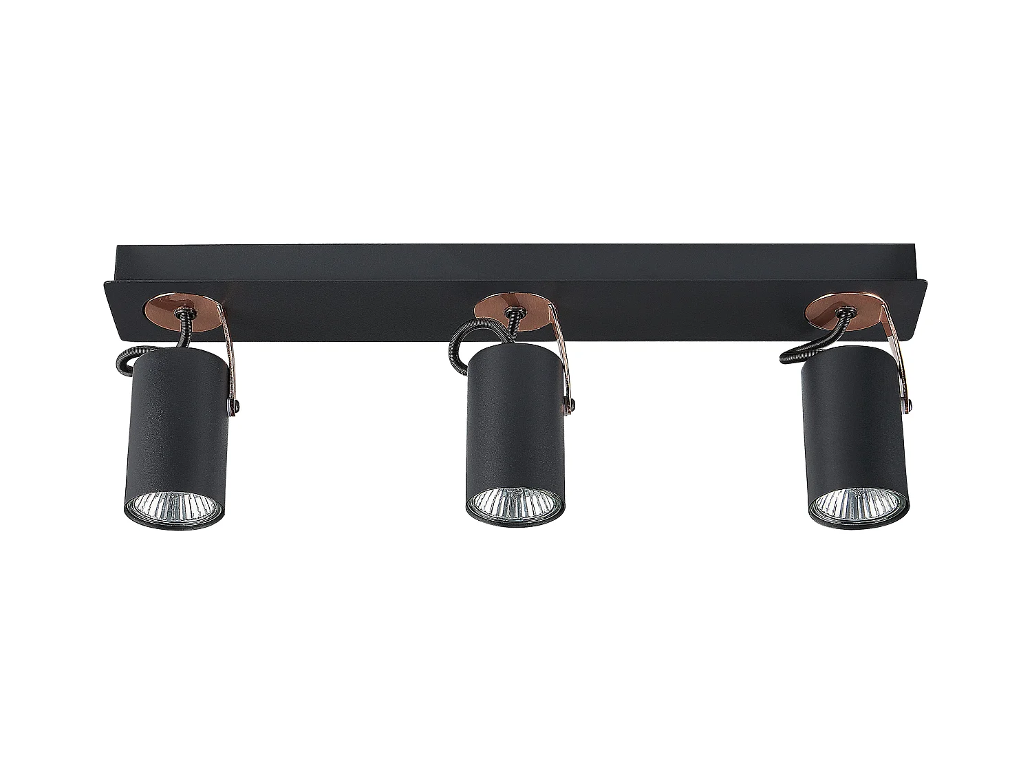 Strahler 3-flammig KLIP verstellbar Metall Schwarz