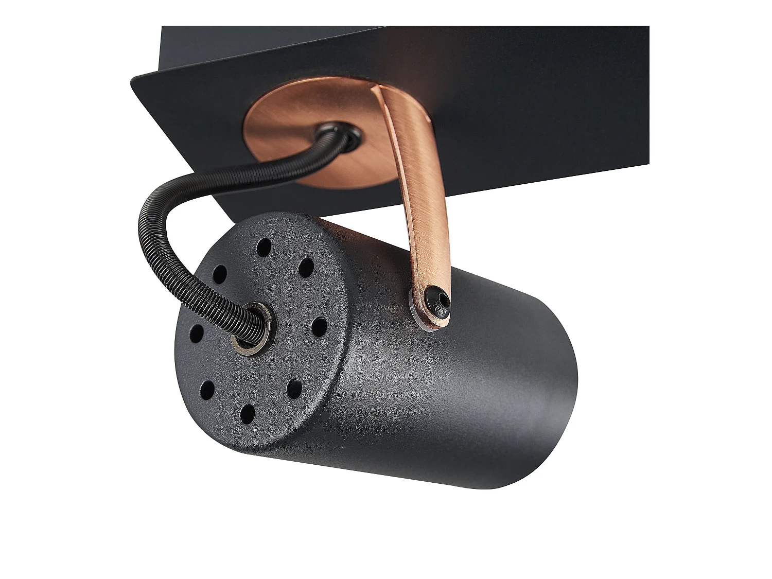 Strahler 3-flammig KLIP verstellbar Metall Schwarz