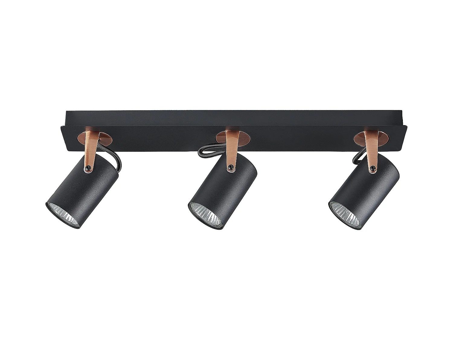 Strahler 3-flammig KLIP verstellbar Metall Schwarz
