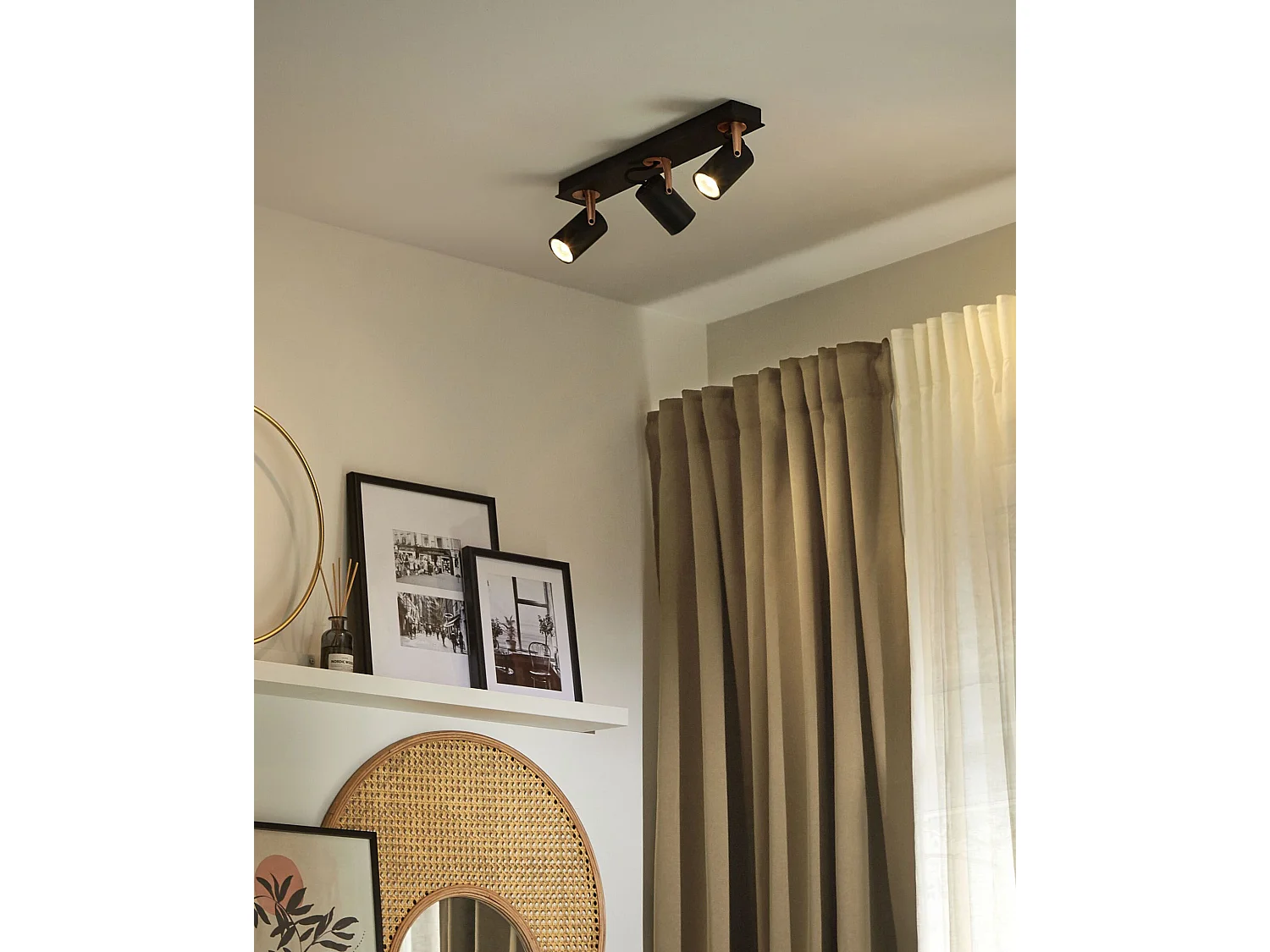 Spot à 3 lumières KLIP Réglable Métal Noir