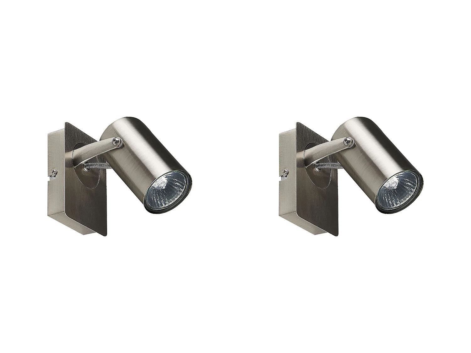 Lot de 2 spots KLIP Réglable Métal Argenté