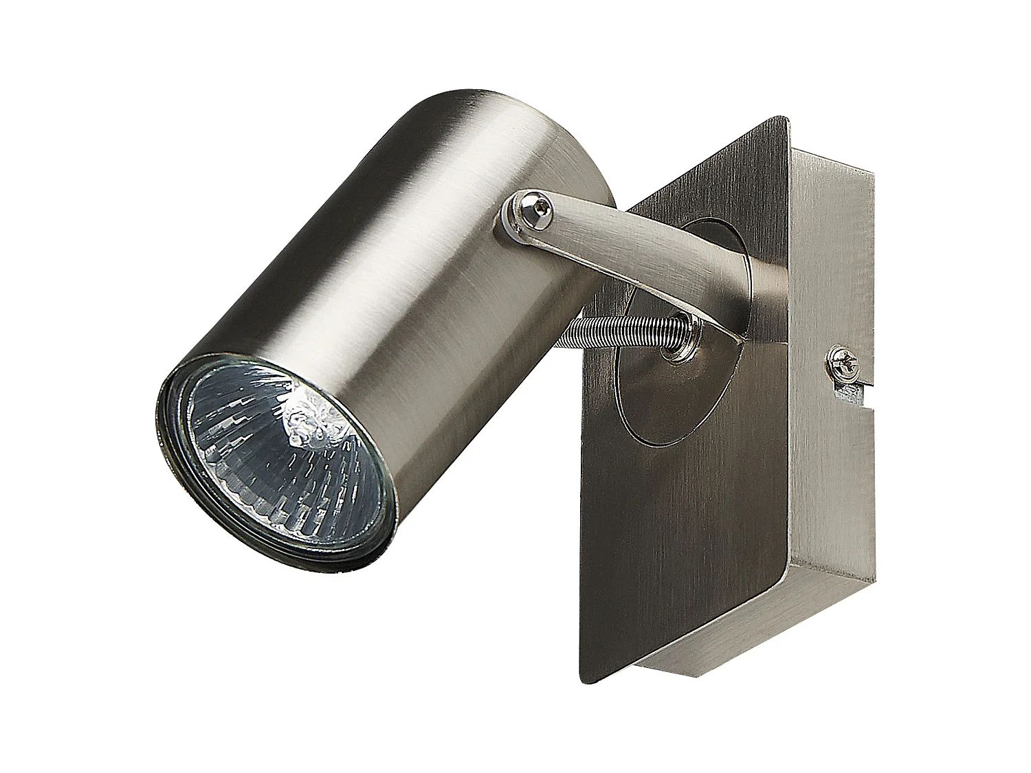 Wandstrahler 1-flammig Metall silber Spot schwenkbar 2er Set Industrial Klip