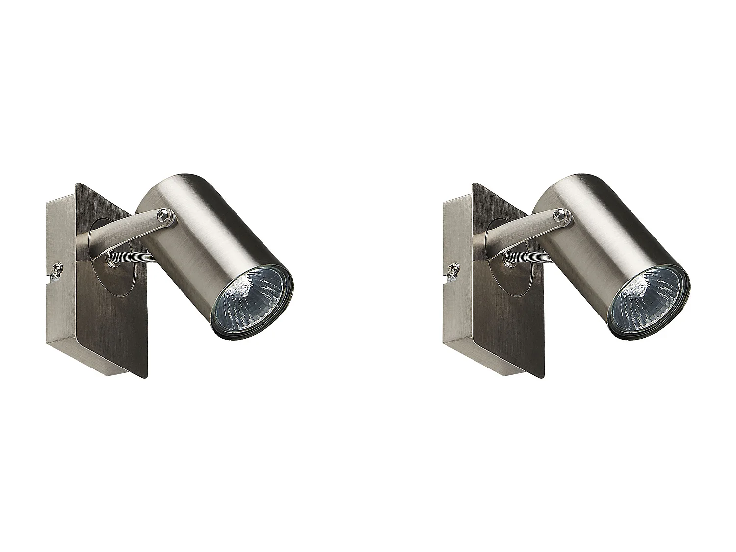 Lot de 2 spots KLIP Réglable Métal Argenté