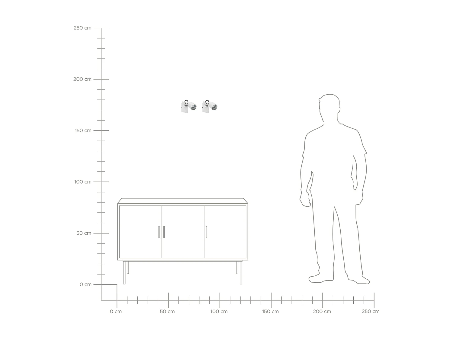 Lot de 2 spots BONTE Réglable Métal Blanc