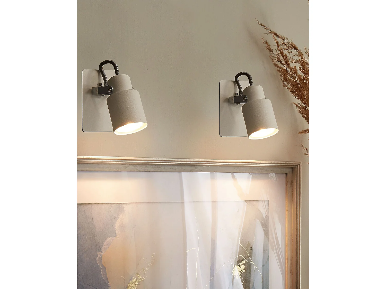 Lot de 2 spots BONTE Réglable Métal Blanc