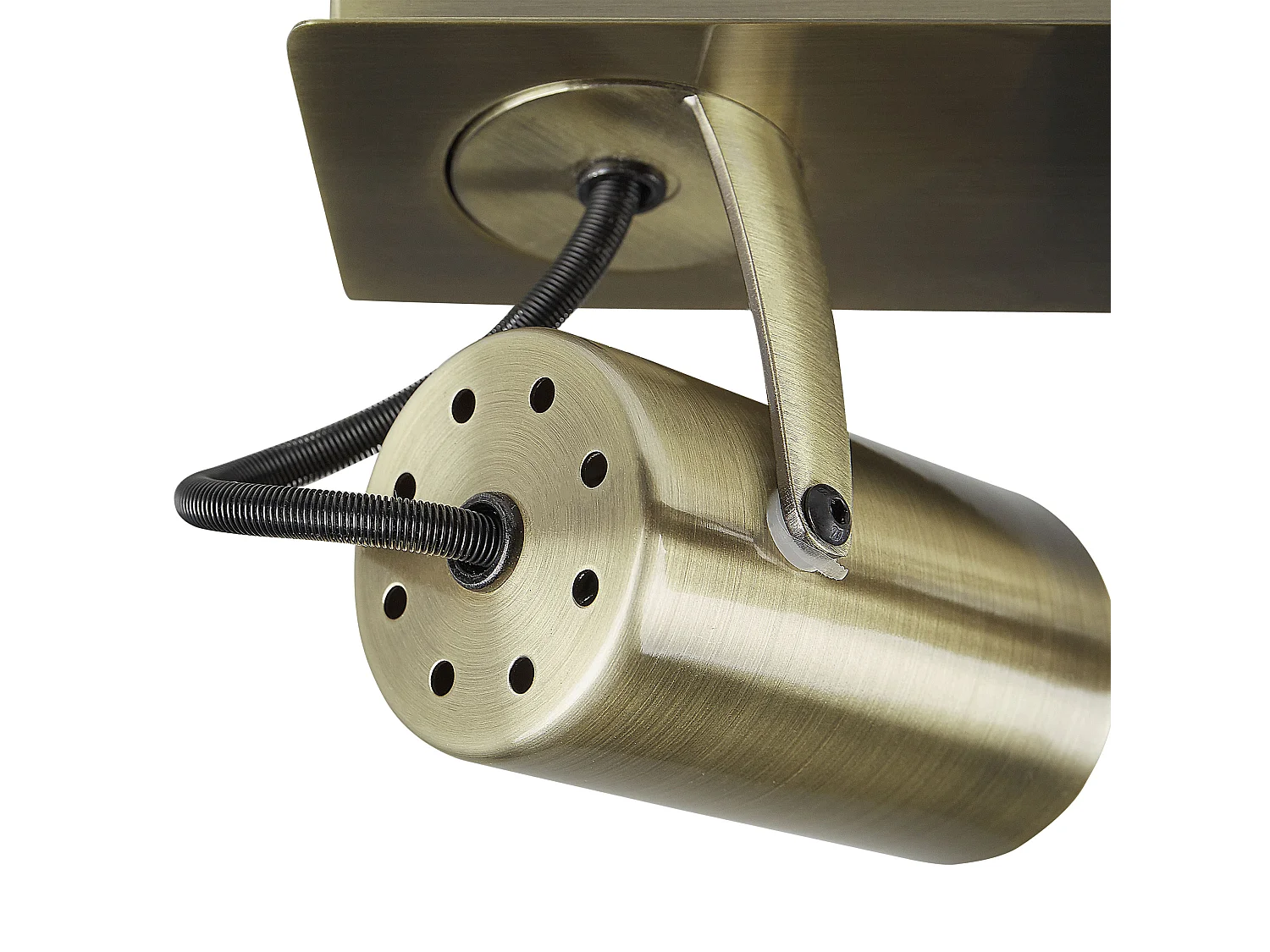 Deckenstrahler 2-flammig Metall messing Deckenspot schwenkbar Industrial Klip