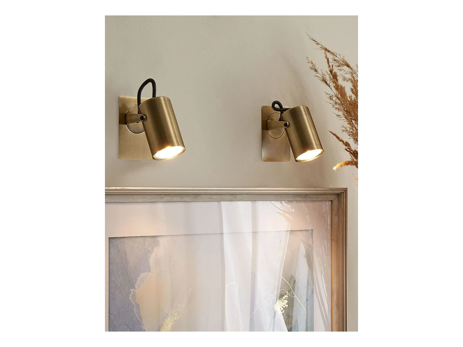 Lot de 2 spots KLIP Réglable Métal Laiton