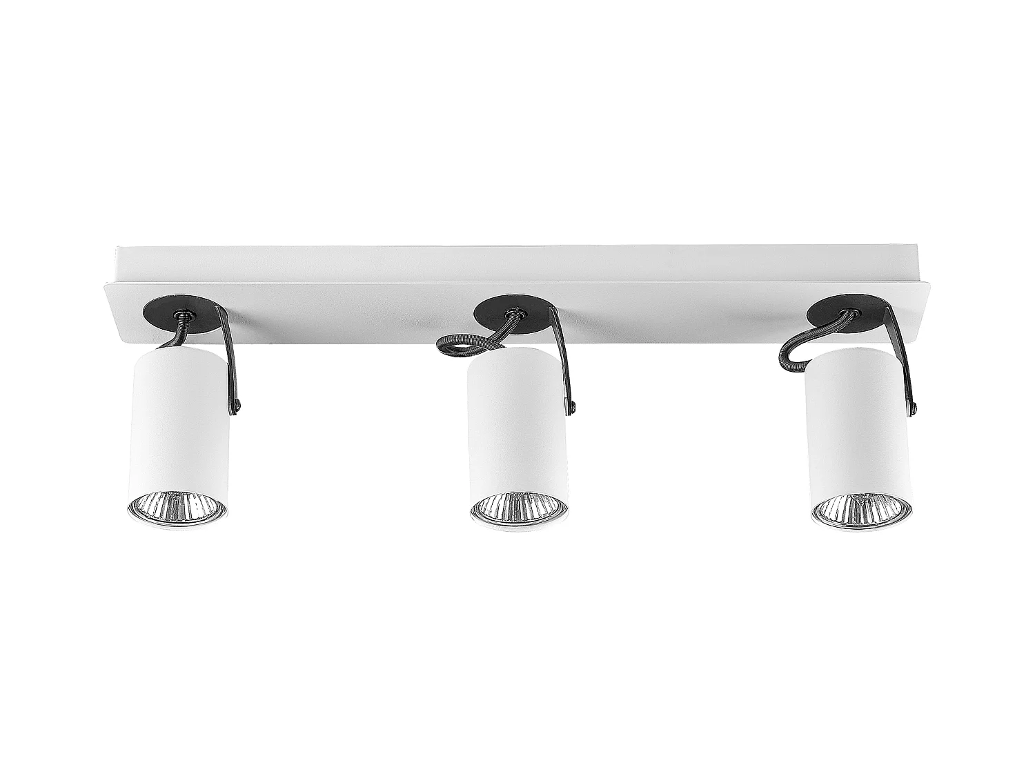 Deckenstrahler 3-flammig Metall weiß Deckenspot schwenkbar Industrial Klip