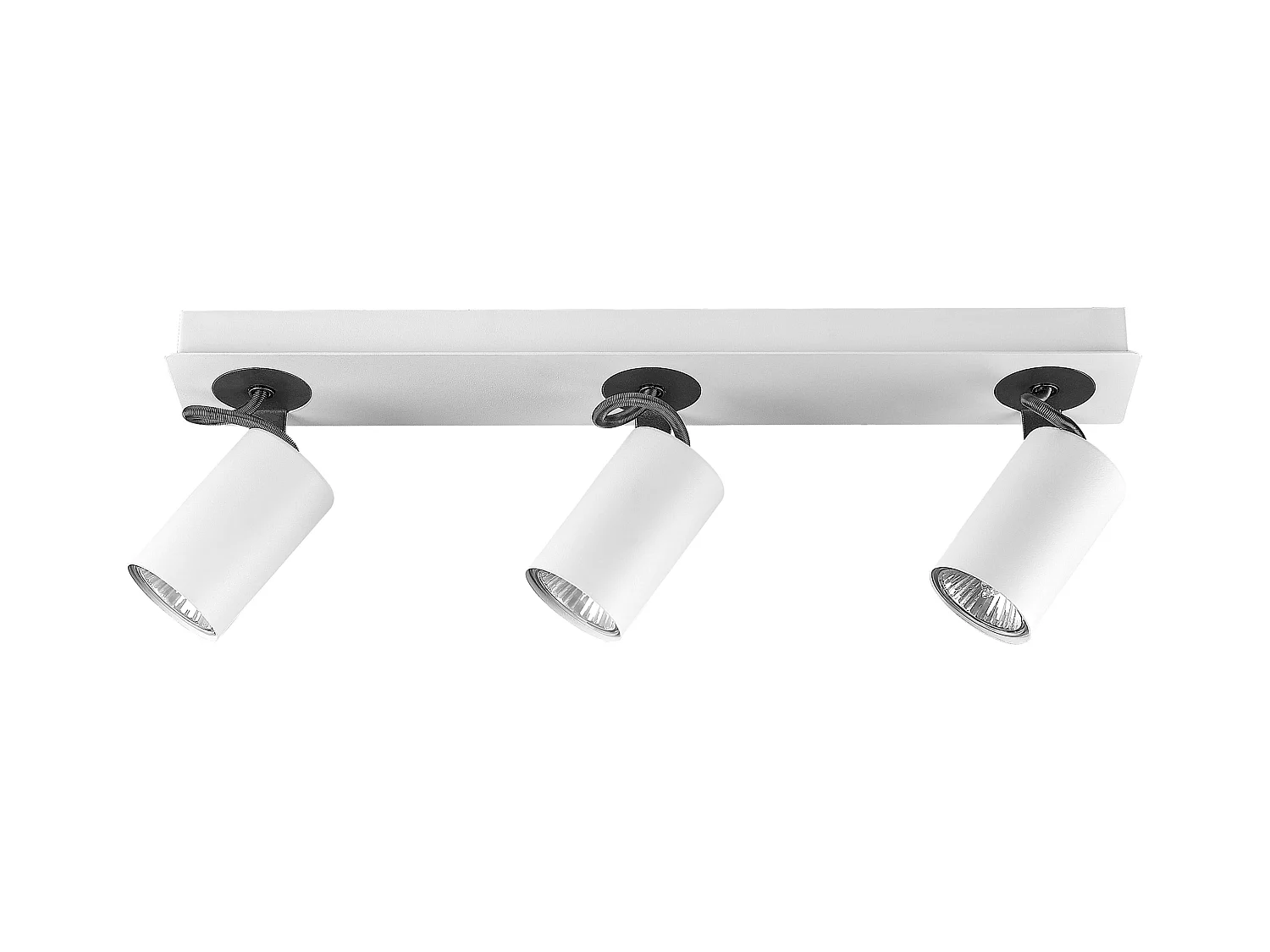 Deckenstrahler 3-flammig Metall weiß Deckenspot schwenkbar Industrial Klip