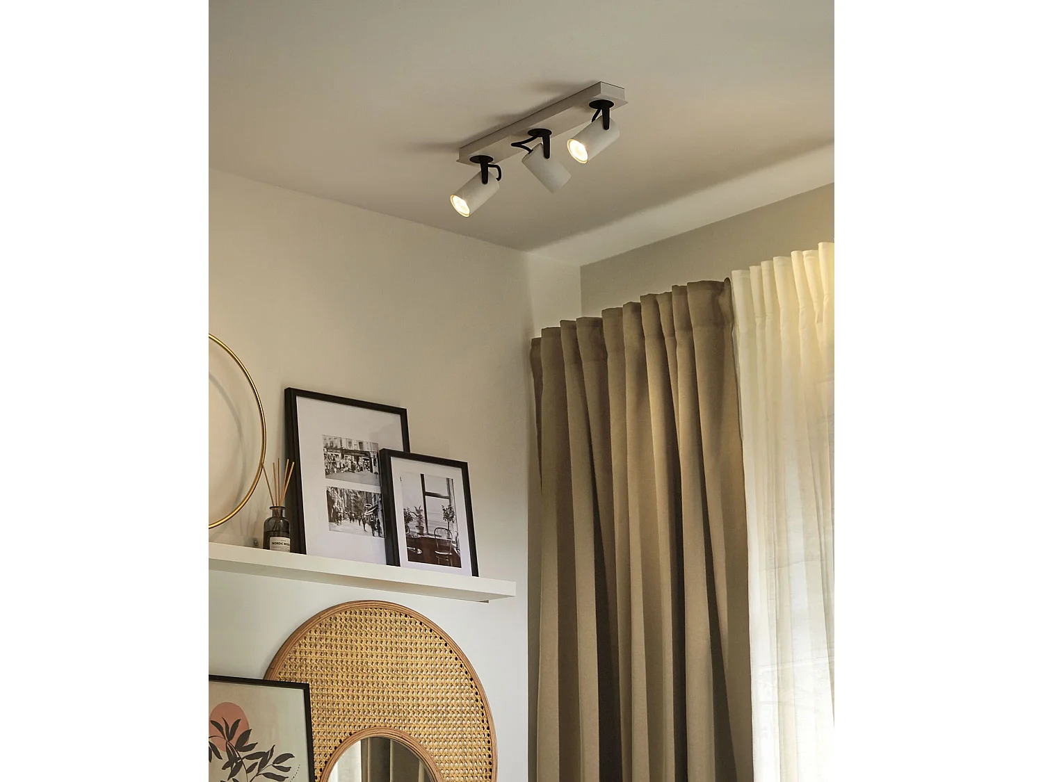 Spot à 3 lumières KLIP Réglable Métal Blanc