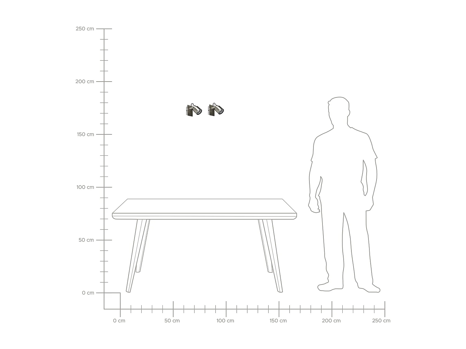 Lot de 2 spots BONTE Réglable Métal Argenté