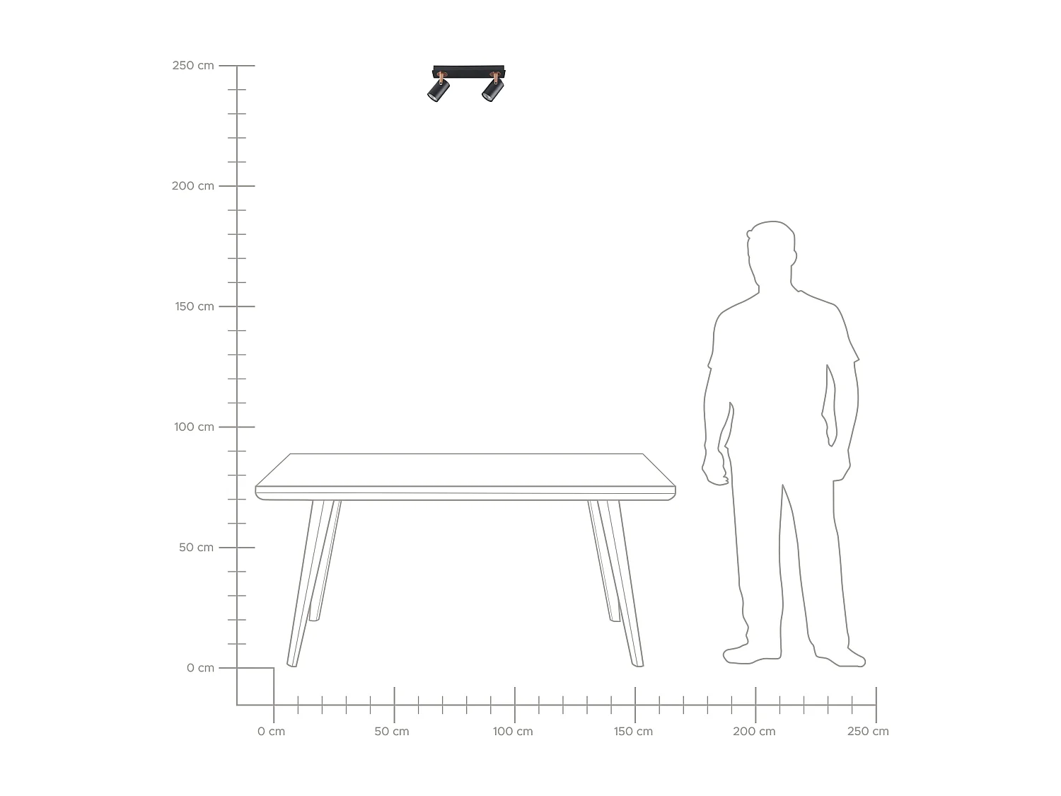 2-lichts spot KLIP Verstelbaar Metaal Zwart