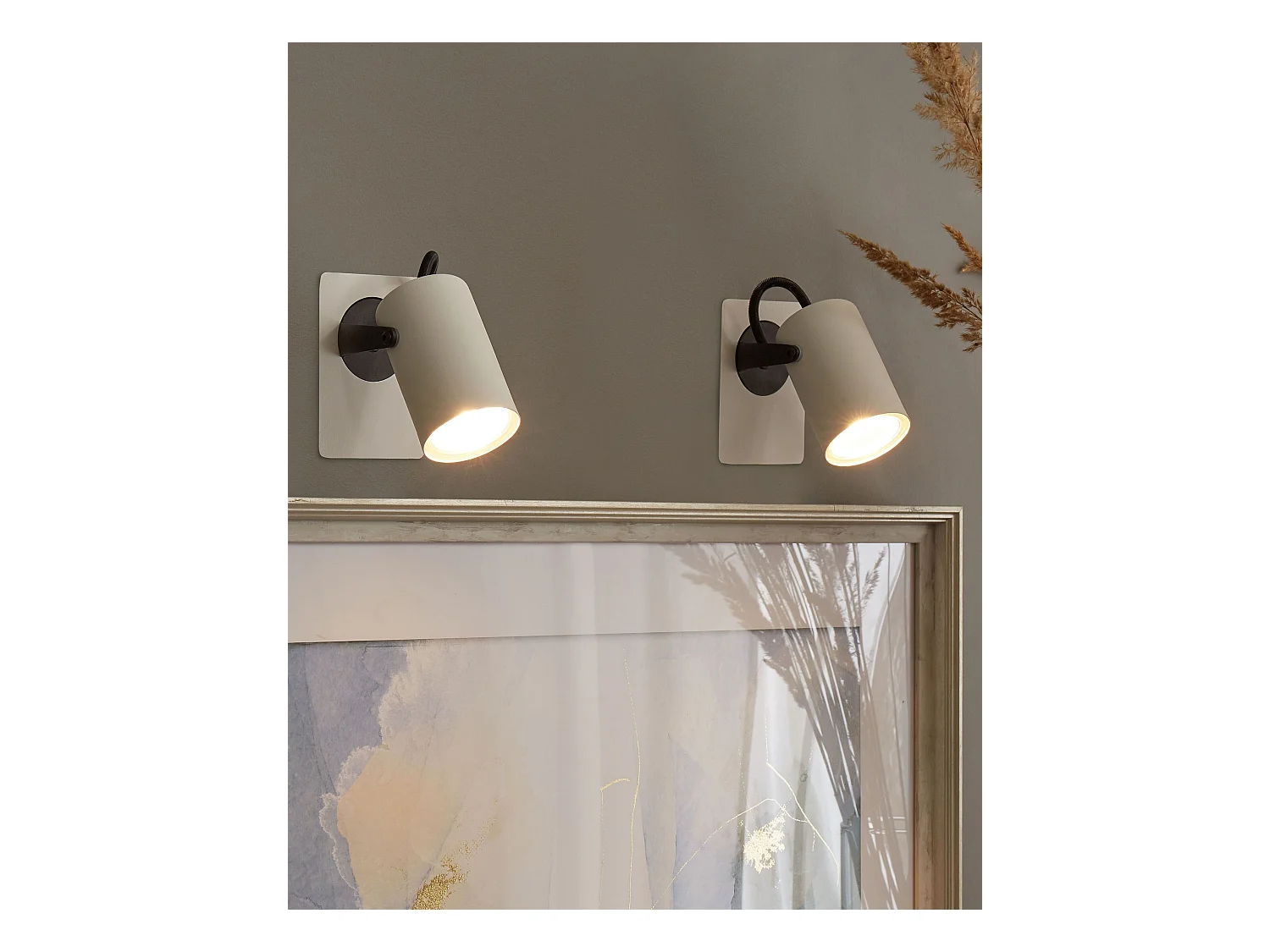 Lot de 2 spots KLIP Réglable Métal Blanc