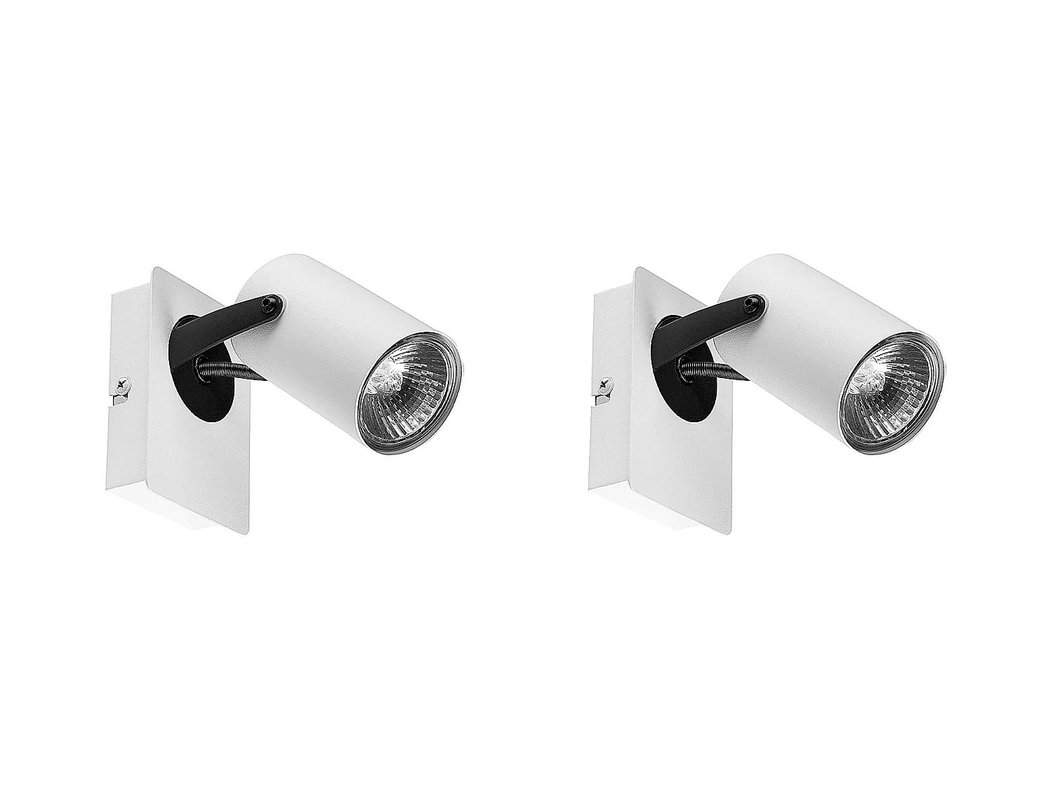 Lot de 2 spots KLIP Réglable Métal Blanc