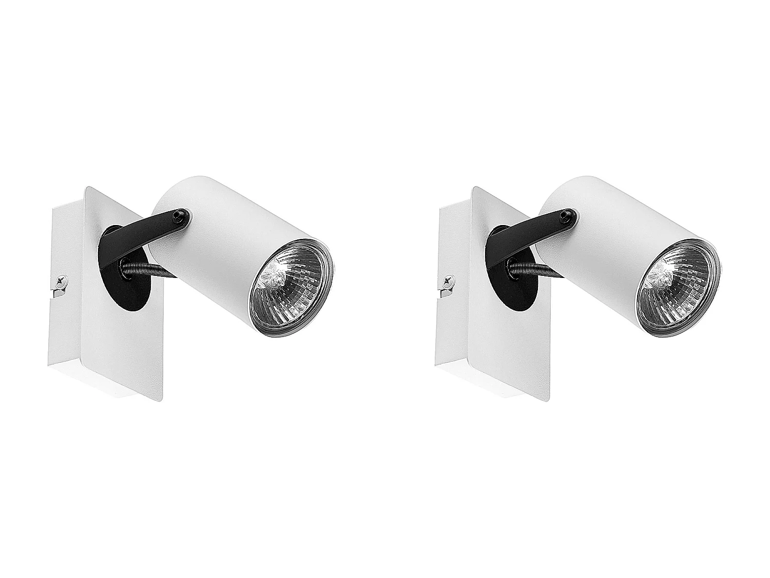 Lot de 2 spots KLIP Réglable Métal Blanc